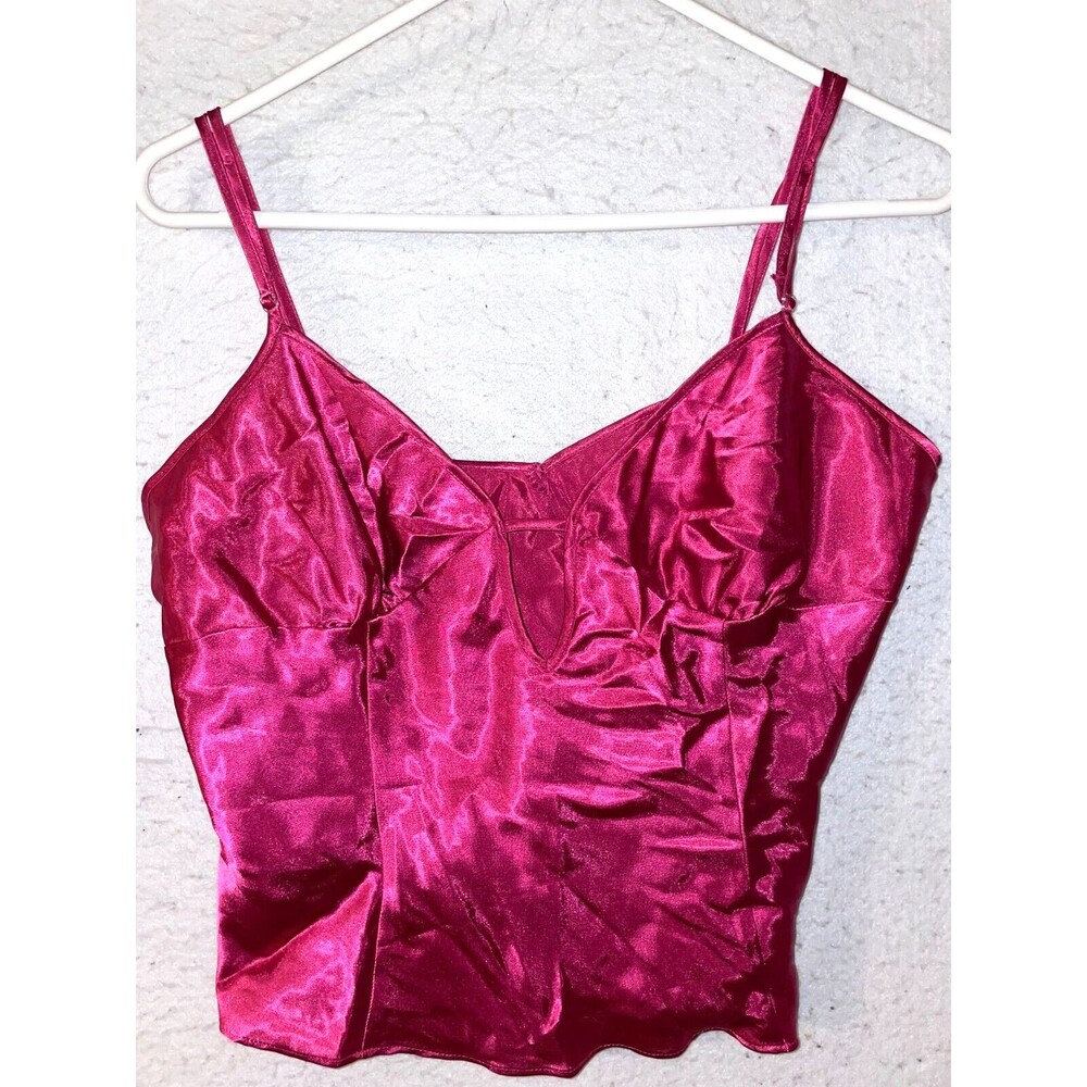 Frederick’s of Hollywood Sexy VTG Women's L Cami Lingerie nightie hot pink top